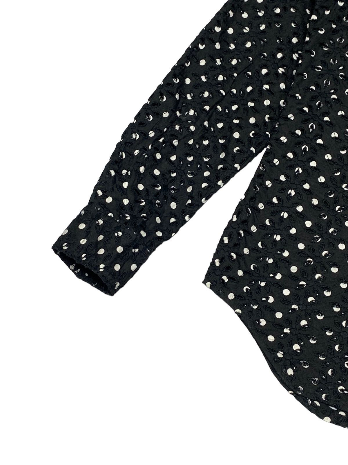 Comme des Garcons Nice Design‼️Comme Des Garçons Polka Dot Neck Blouse Design Size S / US 4 / IT 40 - 14 Thumbnail