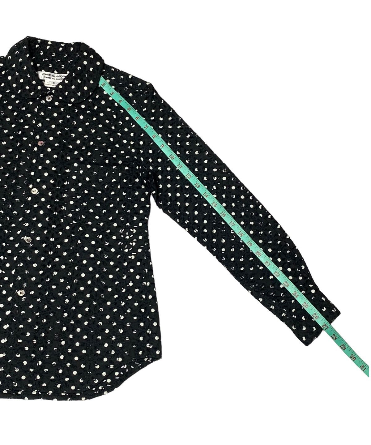 Comme des Garcons Nice Design‼️Comme Des Garçons Polka Dot Neck Blouse Design Size S / US 4 / IT 40 - 8 Thumbnail
