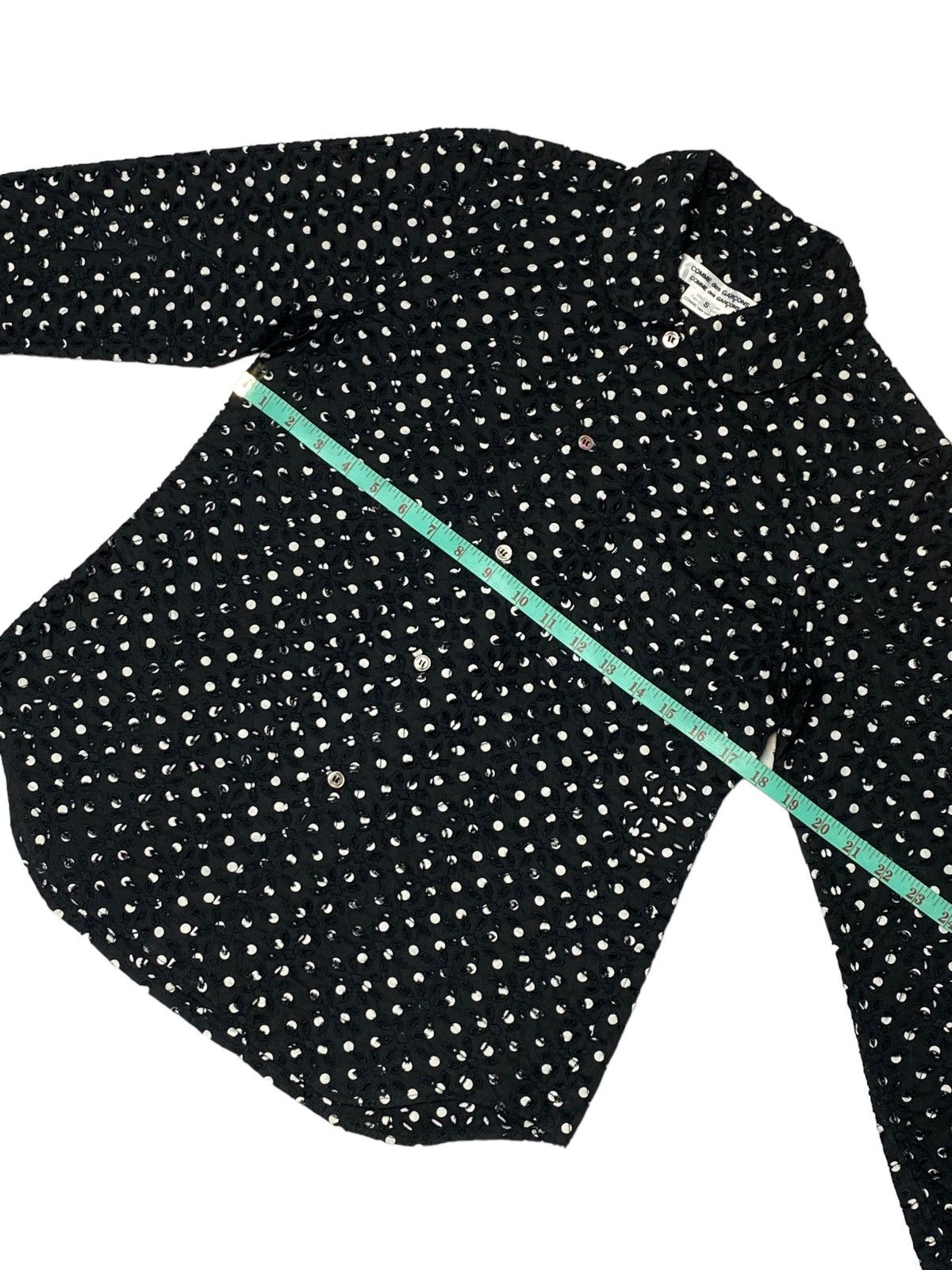 Comme des Garcons Nice Design‼️Comme Des Garçons Polka Dot Neck Blouse Design Size S / US 4 / IT 40 - 4 Thumbnail