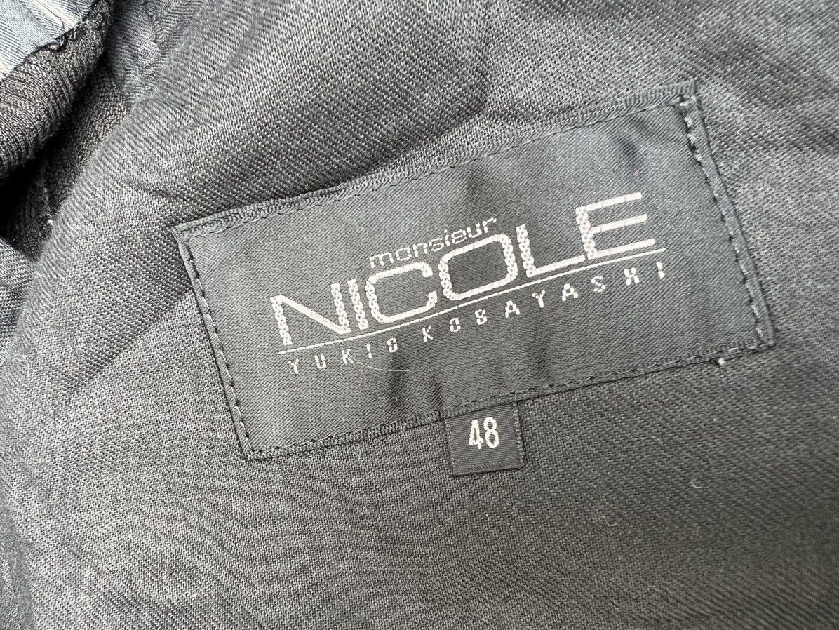 Matsuda Vintage 90s Yukio Kobayashi Nicole Stripe Wool Baggy Trouser Size US 31 - 15 Thumbnail