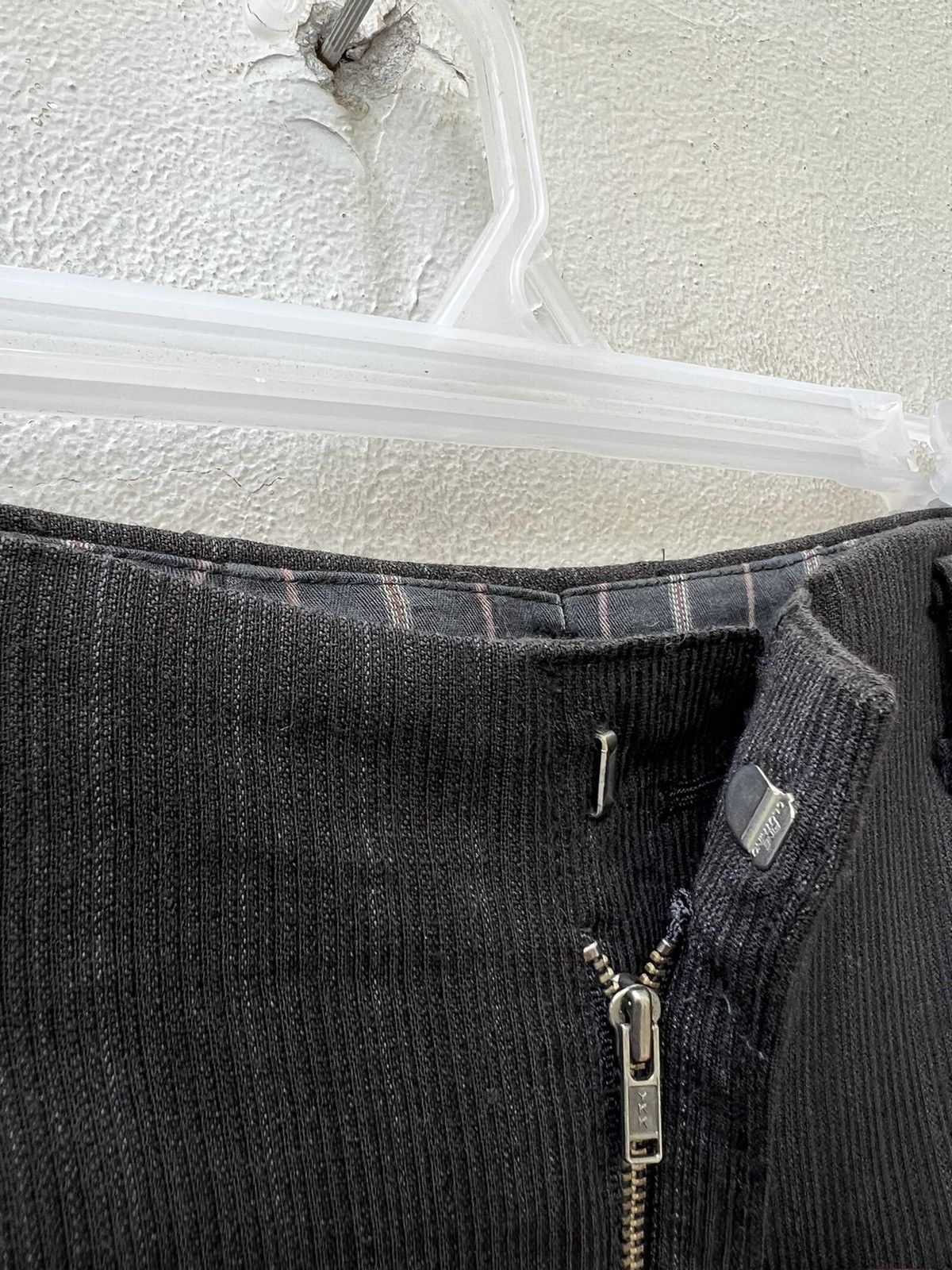 Matsuda Vintage 90s Yukio Kobayashi Nicole Stripe Wool Baggy Trouser Size US 31 - 8 Thumbnail