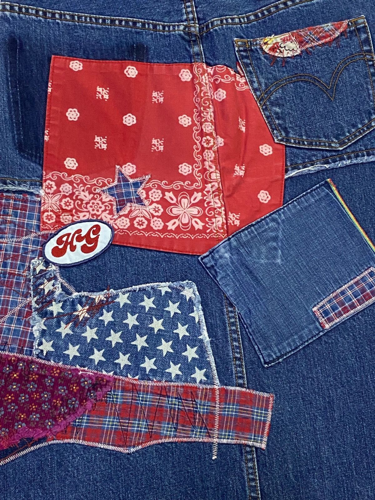 Hysteric Glamour Hysteric Glamour Patchwork Denim Skirt Size 30 - 24 Thumbnail