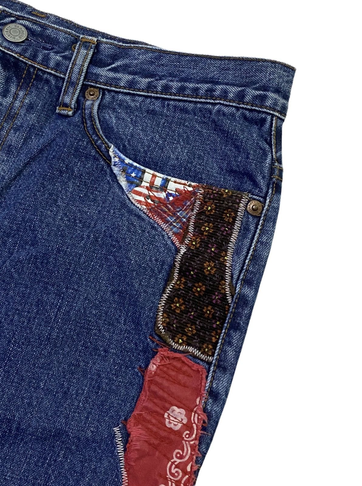 Hysteric Glamour Hysteric Glamour Patchwork Denim Skirt Size 30 - 16 Thumbnail