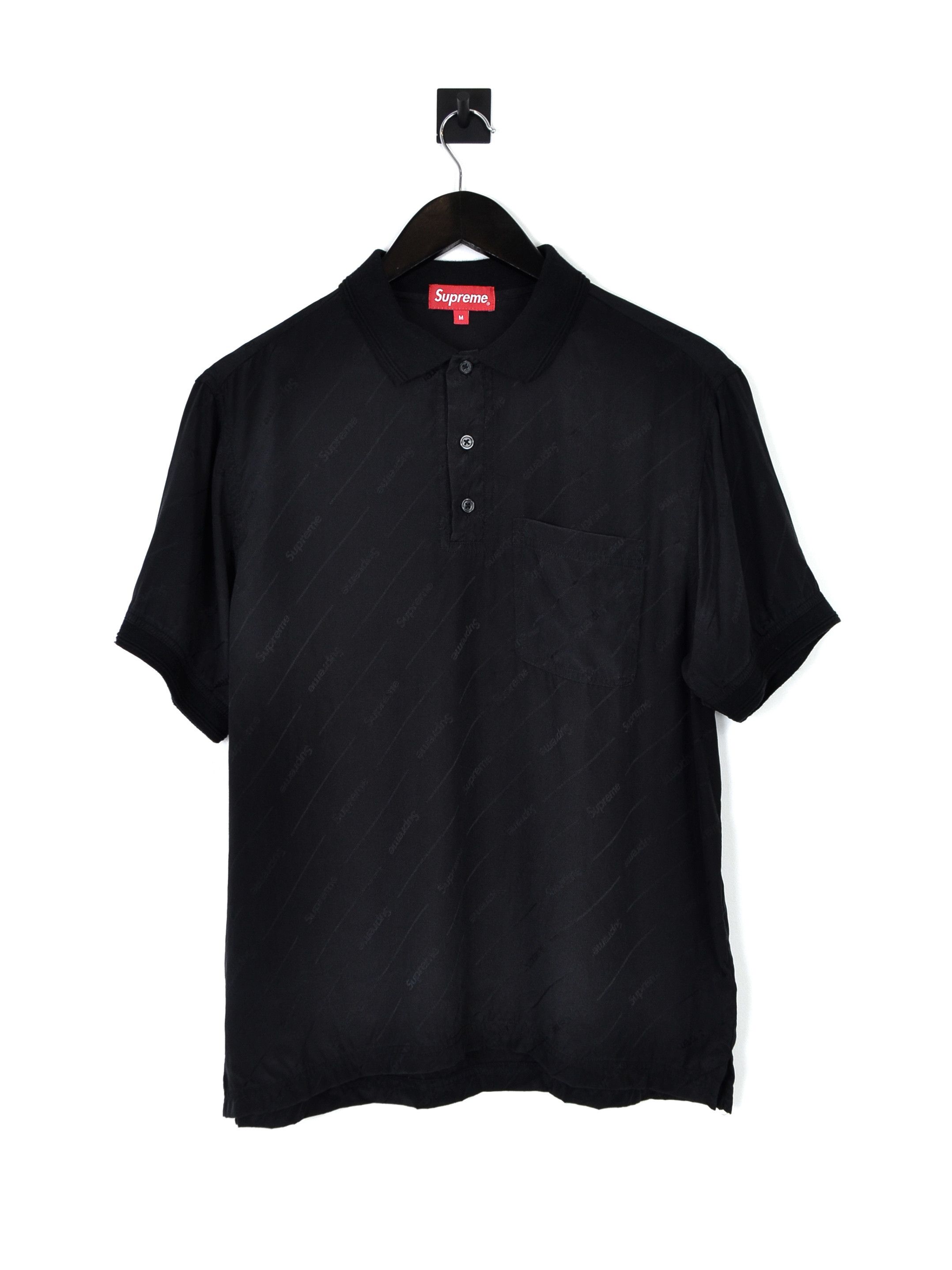 Supreme jacquard logo outlet silk polo