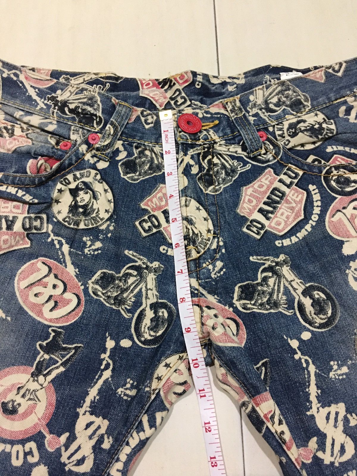 Designer × Japanese Brand Japanese Brand X Co & Lu Overprint Jeans Size US 34 / EU 50 - 18 Thumbnail