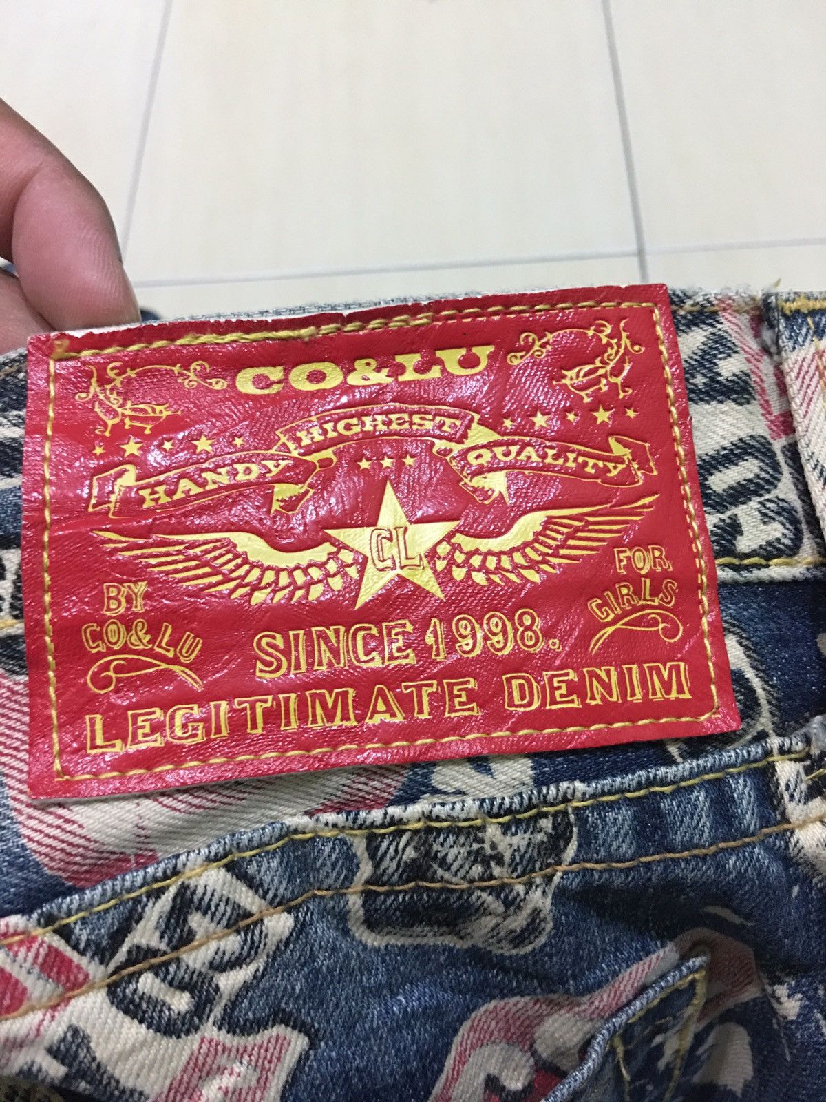 Designer × Japanese Brand Japanese Brand X Co & Lu Overprint Jeans Size US 34 / EU 50 - 9 Thumbnail