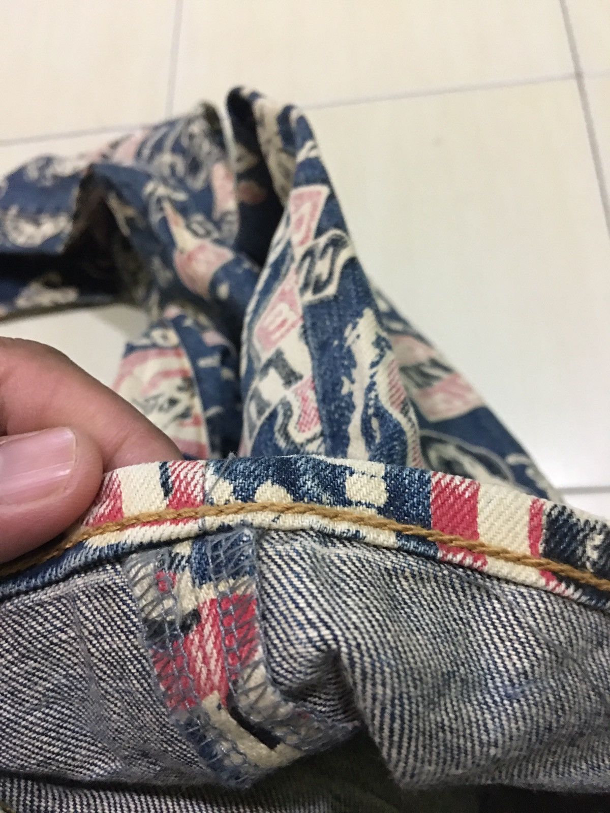Designer × Japanese Brand Japanese Brand X Co & Lu Overprint Jeans Size US 34 / EU 50 - 10 Thumbnail