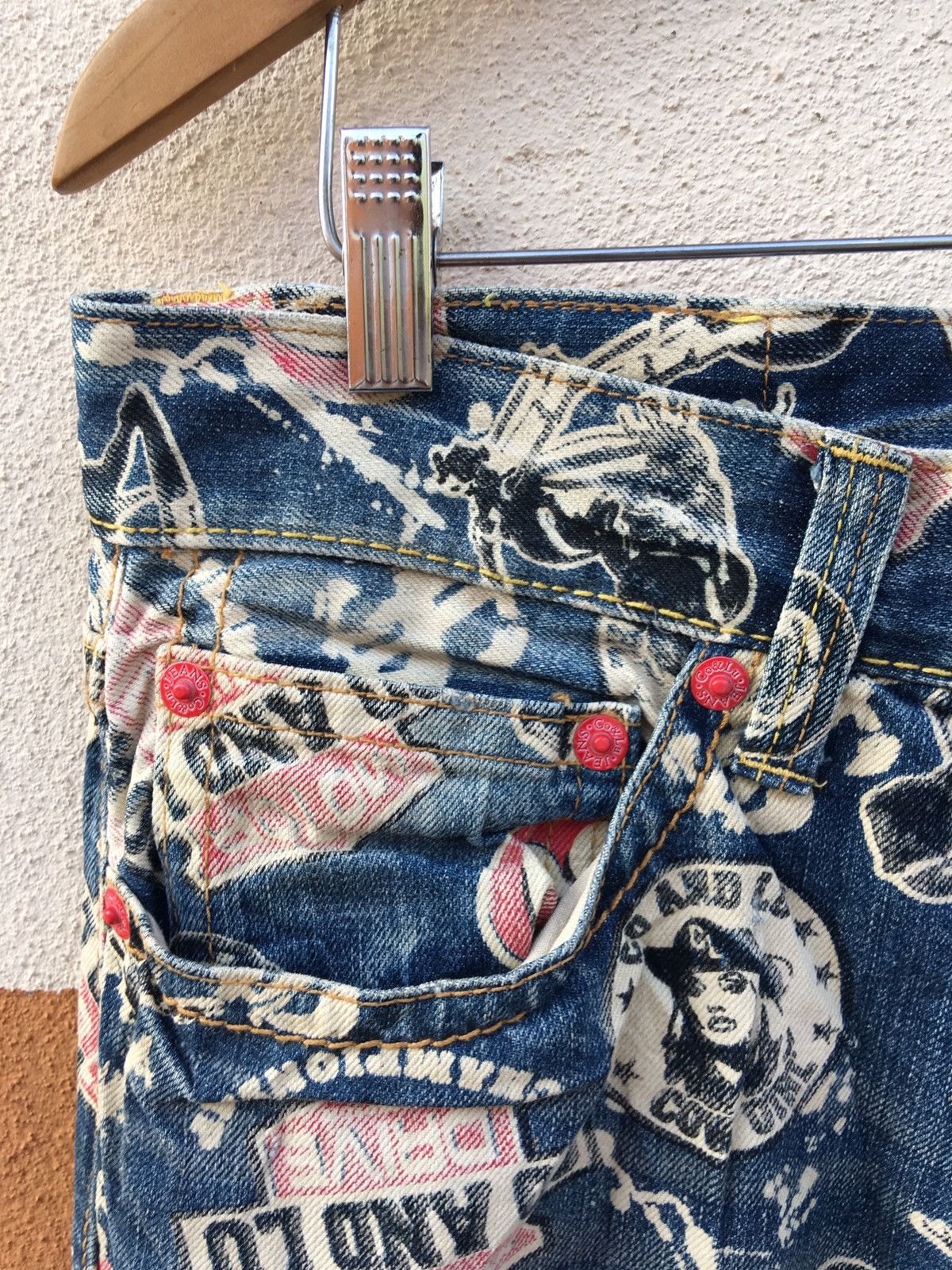 Designer × Japanese Brand Japanese Brand X Co & Lu Overprint Jeans Size US 34 / EU 50 - 7 Thumbnail