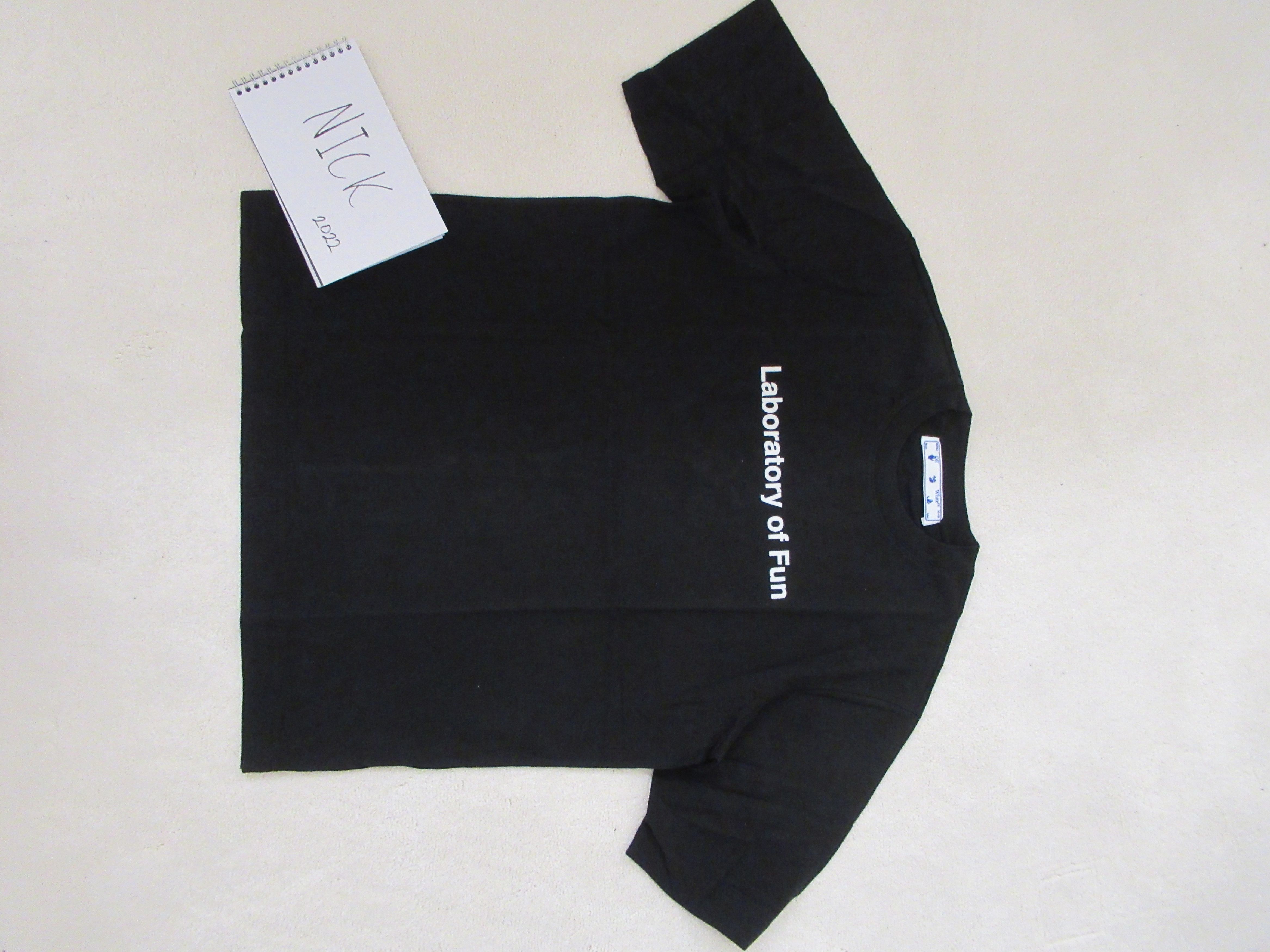 image of Off White Labority Of Fun Black Medium Virgil Hands Logo New, Men's