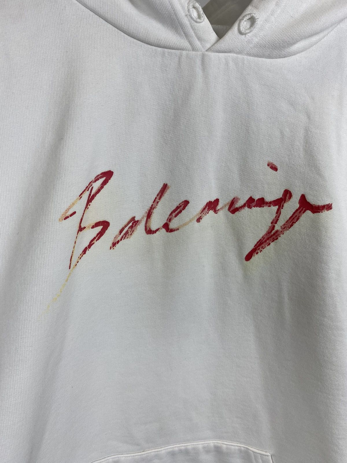 Balenciaga balenciage white red lipstick hoodie Size US S / EU 44-46 / 1 - 2 Thumbnail
