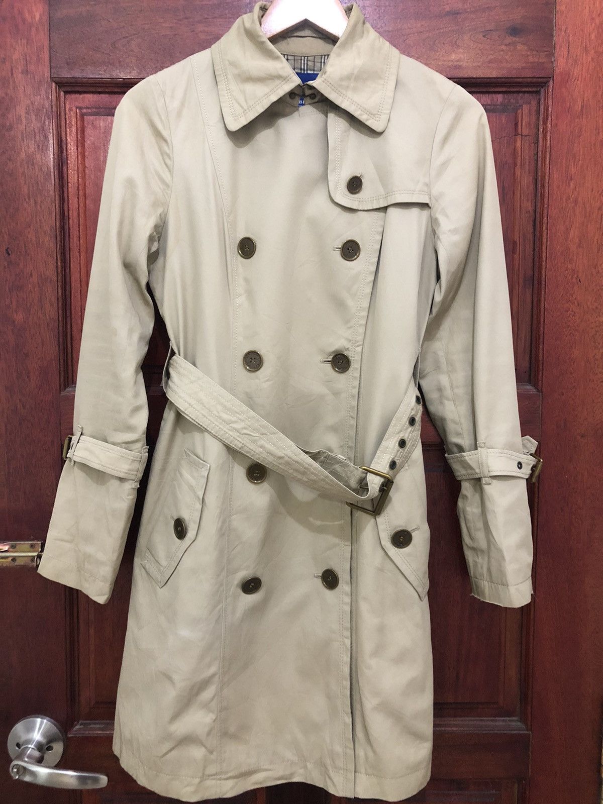 Burberry × Vintage 🇯🇵 Vintage Burberry Trench Coat Lining Nova Check Size XS / US 0-2 / IT 36-38 - 2 Thumbnail