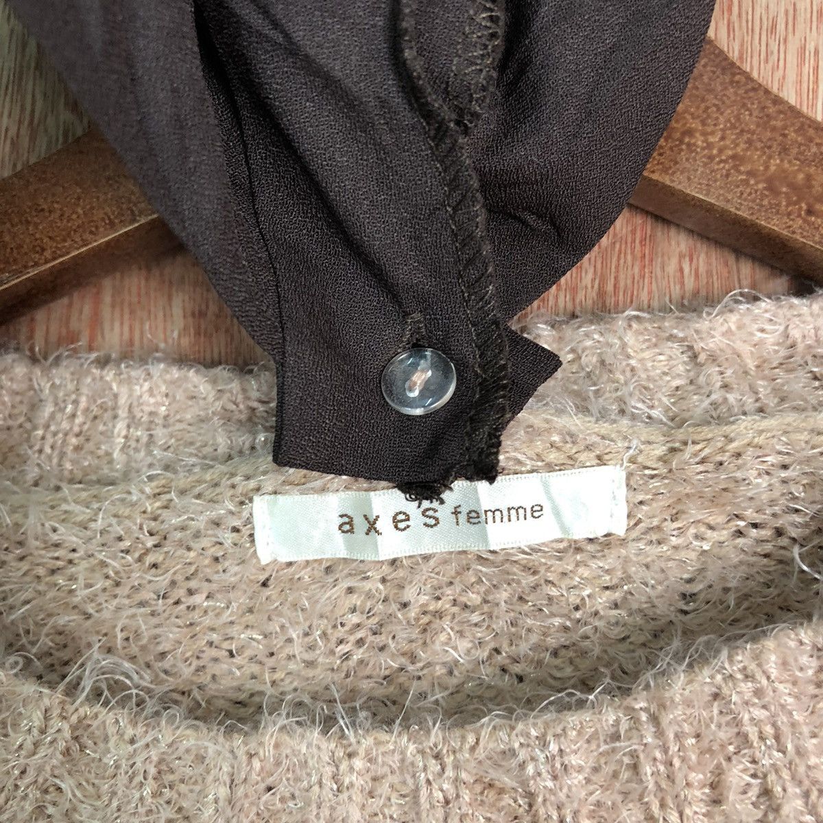 Homespun Knitwear Axies Femme Brown Shag Shaggy Fur Mohair Knitwear #6540 Size US M / EU 48-50 / 2 - 6 Thumbnail