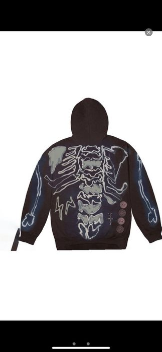 Travis Scott Cactus Jack For Fragment Skeleton Graffiti Full Zip