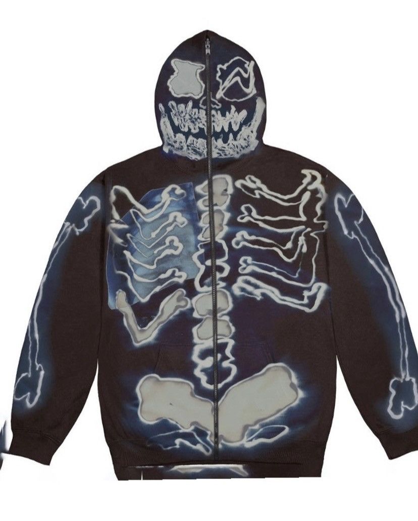 Fragment Design Cactus Jack For Fragment Skeleton Graffiti Full Zip Hoodie Size US XXL / EU 58 / 5 - 1 Thumbnail
