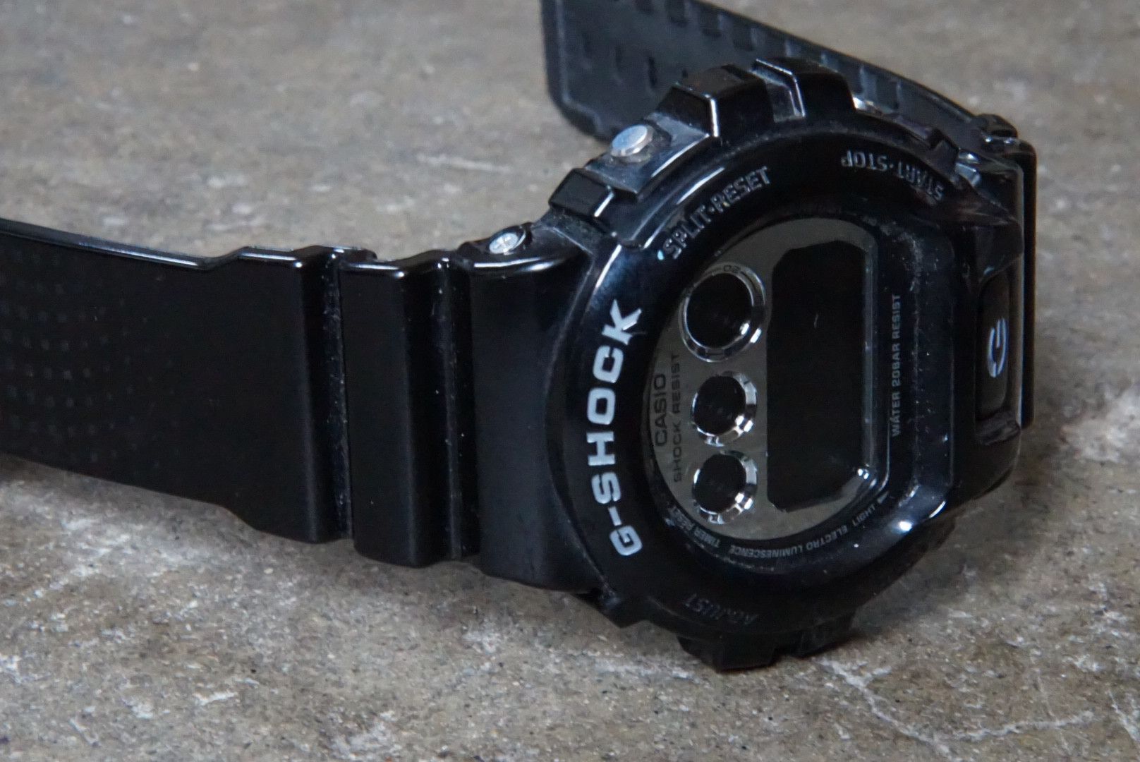 Casio × G Shock Casio G-Shock DW-6900NB-1 Black Silver Watch Rubber Glossy Size ONE SIZE - 4 Thumbnail