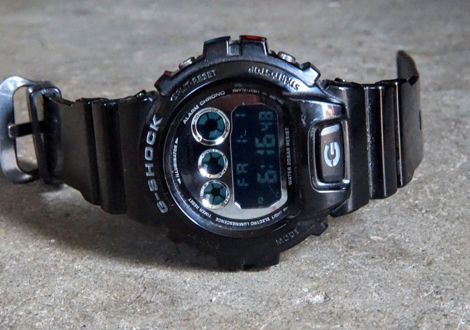Casio × G Shock Casio G-Shock DW-6900NB-1 Black Silver Watch Rubber Glossy Size ONE SIZE - 2 Thumbnail