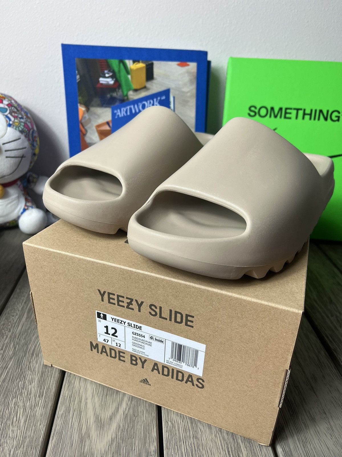 Adidas × Kanye West Adidas Kanye West Yeezy Slide PURE (FIRST RELEASE ...
