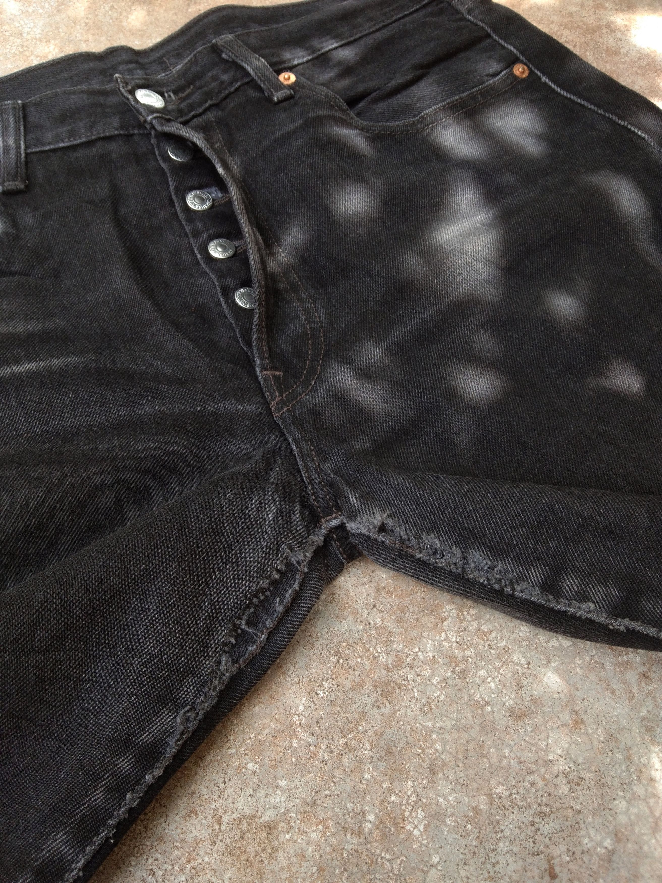 Levi's × Vintage Vintage Levis 501 Black Distressed Jeans 34x29 Size US 34 / EU 50 - 8 Thumbnail