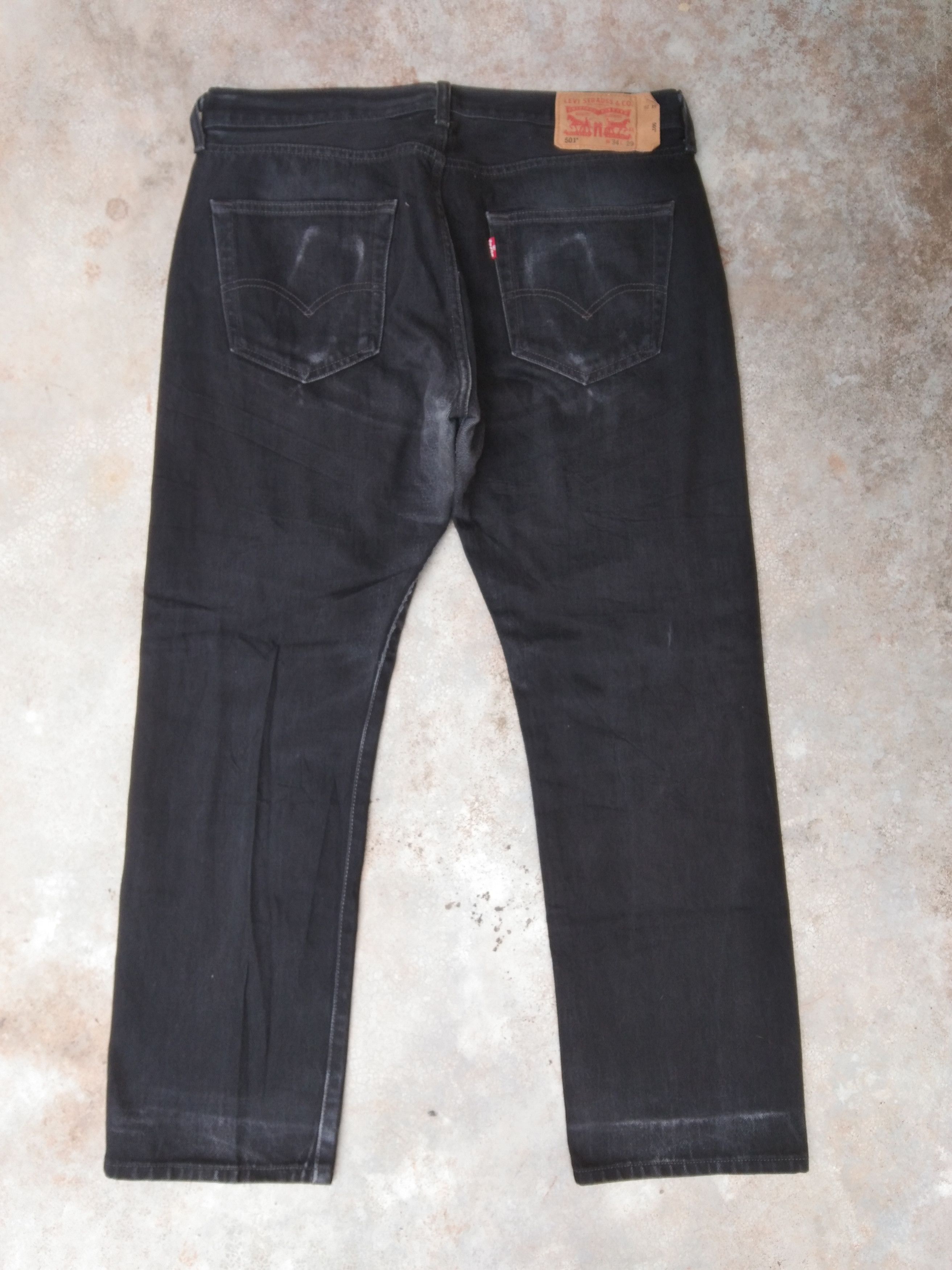 Levi's × Vintage Vintage Levis 501 Black Distressed Jeans 34x29 Size US 34 / EU 50 - 4 Thumbnail