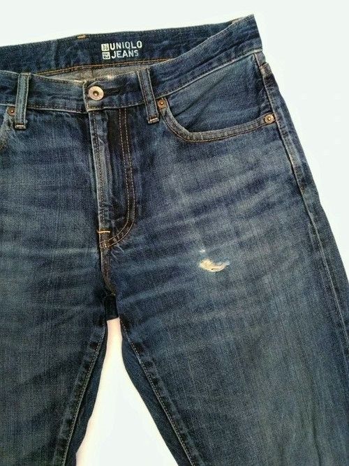 Japanese Brand Vintage Uniqlo Selvedge Redline Distressed Jeans 30x31 Size US 30 / EU 46 - 5 Thumbnail