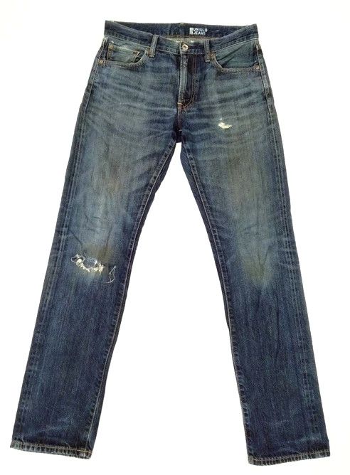Japanese Brand Vintage Uniqlo Selvedge Redline Distressed Jeans 30x31 Size US 30 / EU 46 - 1 Thumbnail