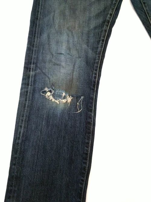 Japanese Brand Vintage Uniqlo Selvedge Redline Distressed Jeans 30x31 Size US 30 / EU 46 - 4 Thumbnail