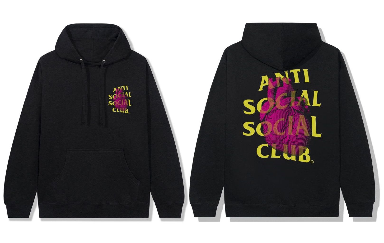 Anti Social Social Club DS AW21 Yellow ASSC Pulse Check Safety Black Hoodie Supreme Size US S / EU 44-46 / 1 - 6 Thumbnail