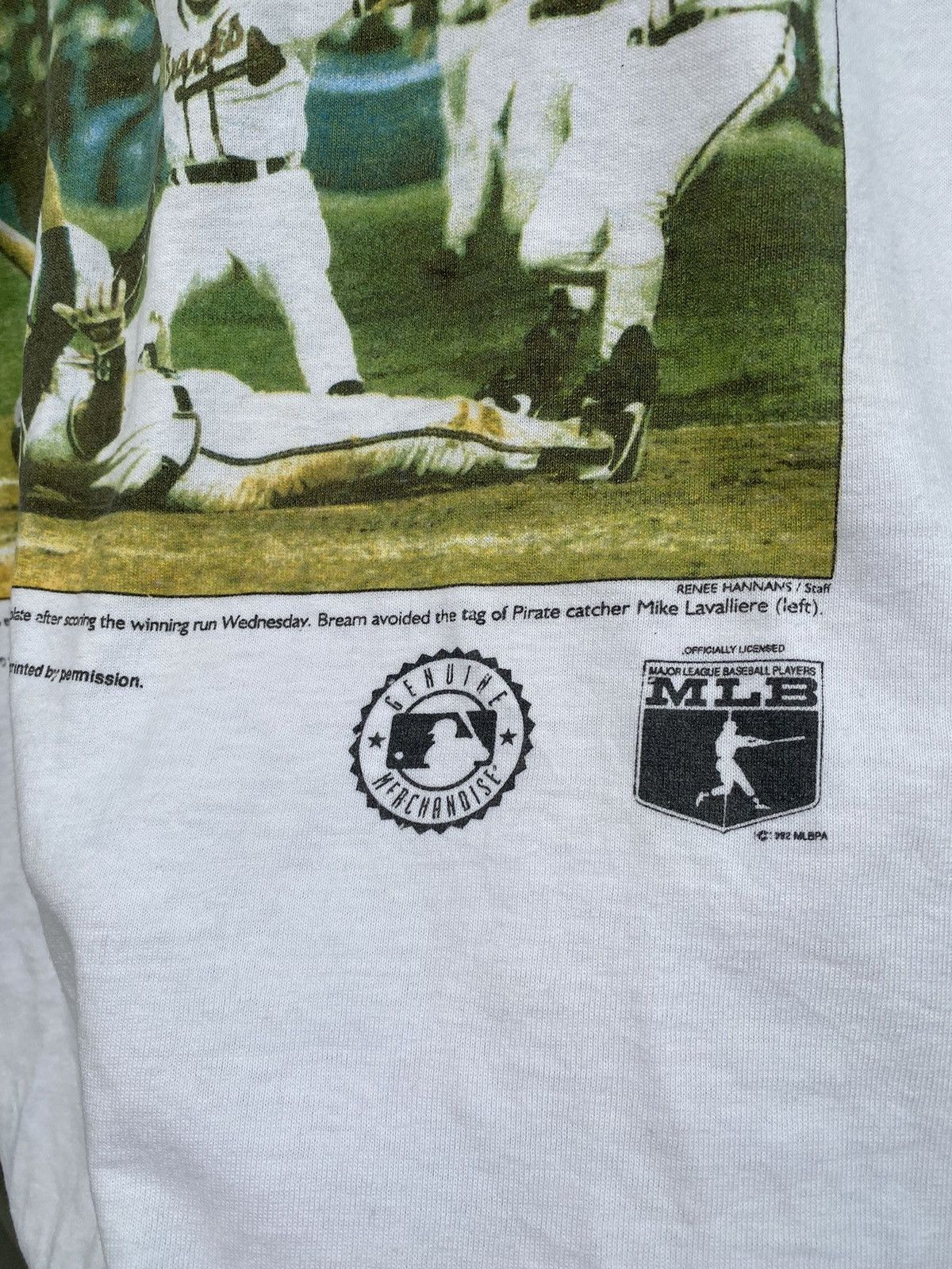 MLB × Vintage Vintage MLB Atlanta Braves Newspaper 1992 Tshirt Sz XL Size US XL / EU 56 / 4 - 6 Thumbnail