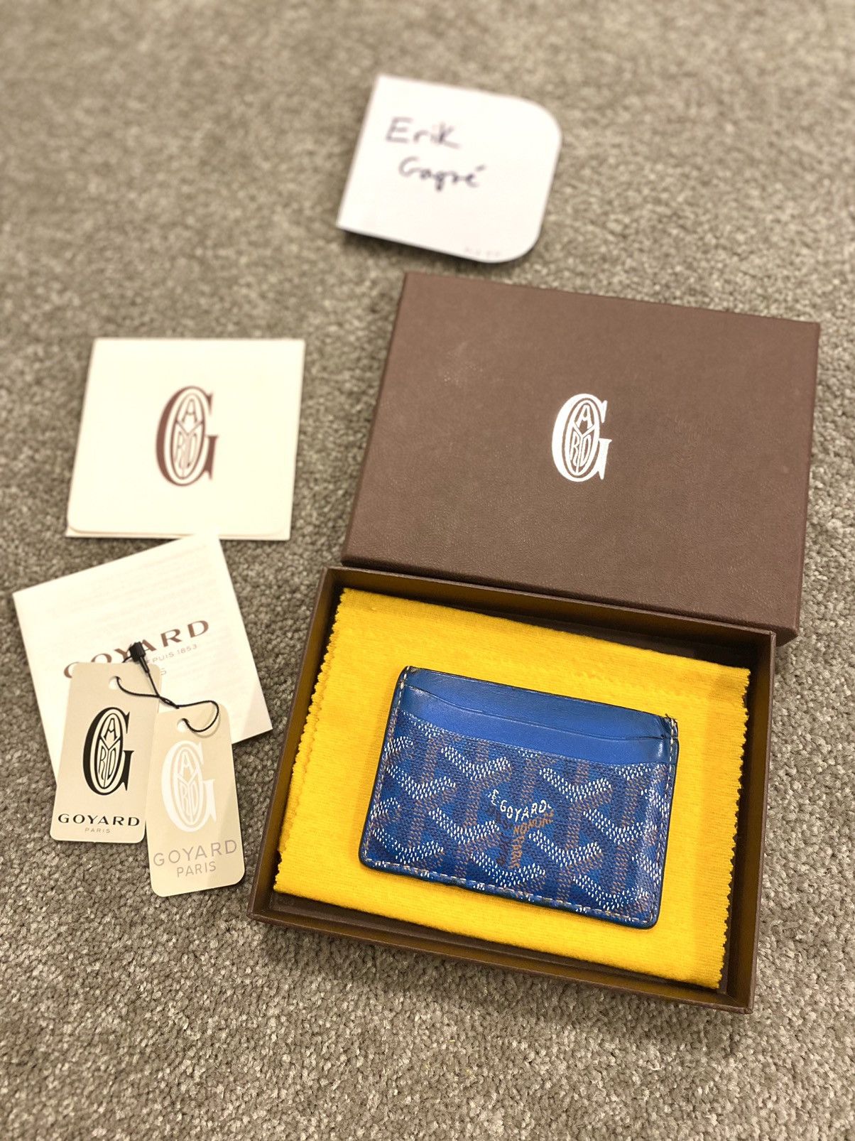 Goyard Victorie Insert Card Holder Sky BlueGoyard Victorie Insert