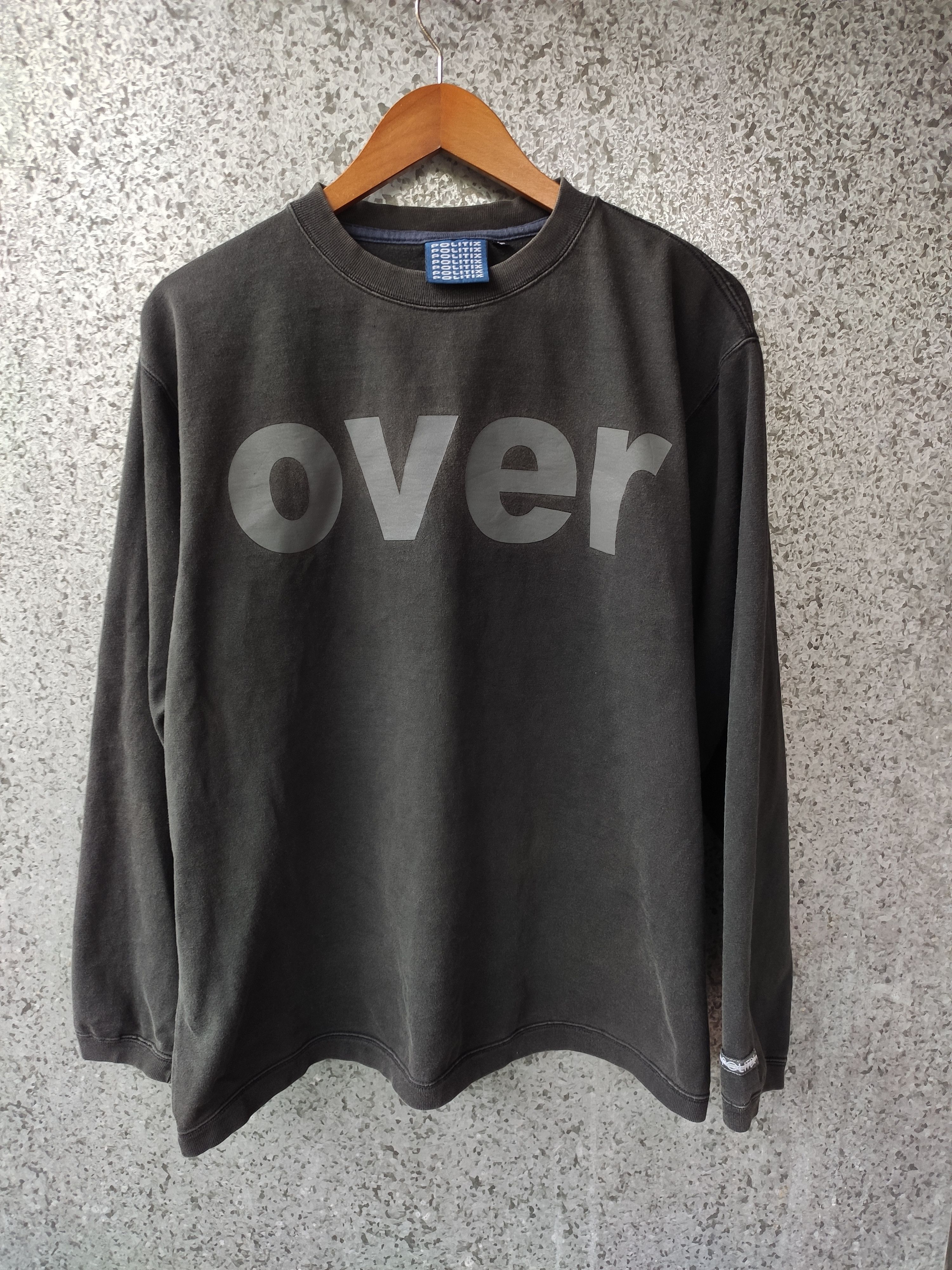 Japanese Brand Politix long sleeve OVER Spell out Size US L / EU 52-54 / 3 - 1 Thumbnail