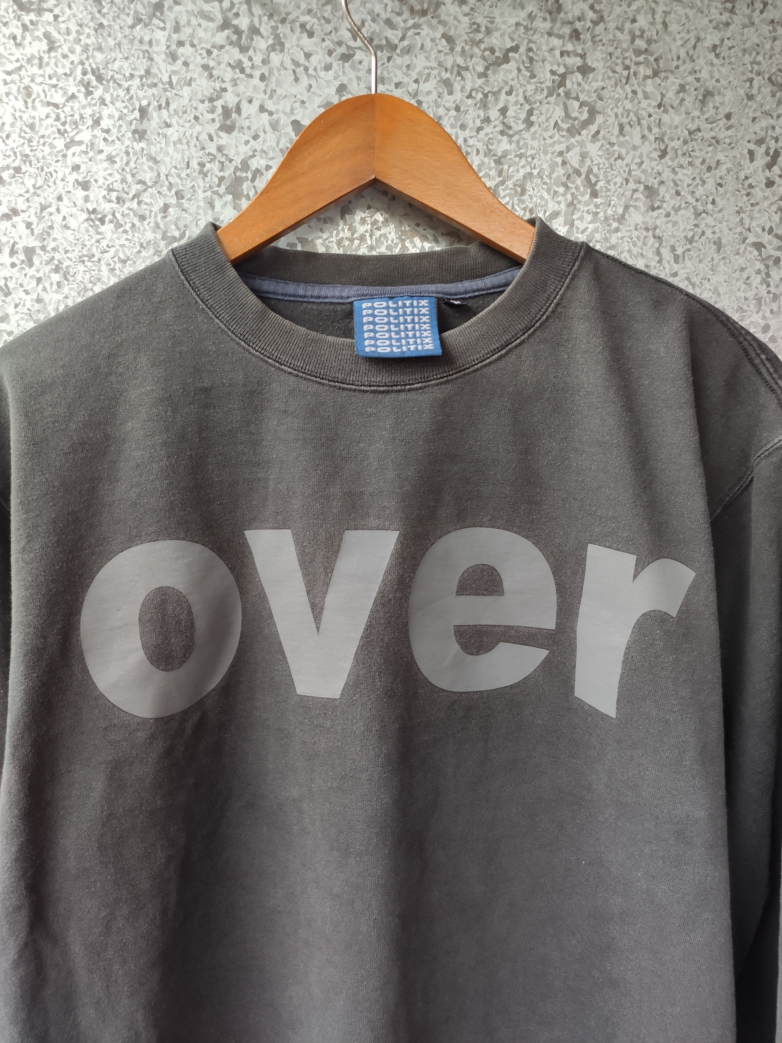 Japanese Brand Politix long sleeve OVER Spell out Size US L / EU 52-54 / 3 - 2 Thumbnail