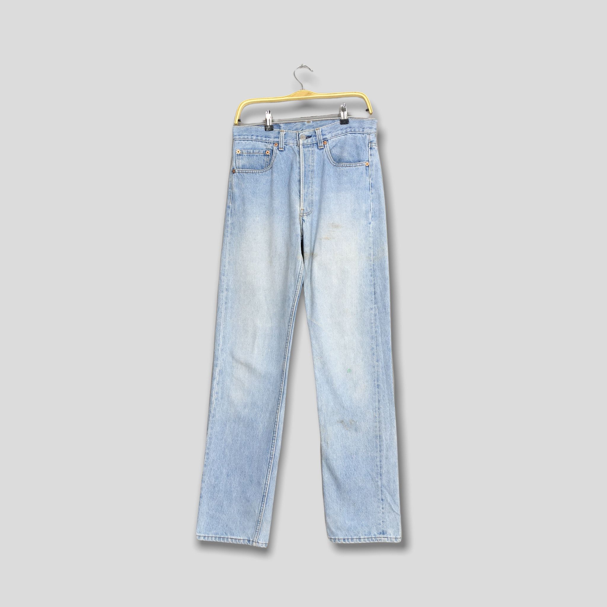 Image of Levis x Vintage Size 30X33 Vintage Levi's 90's 501 Light Blue Jeans, Men's