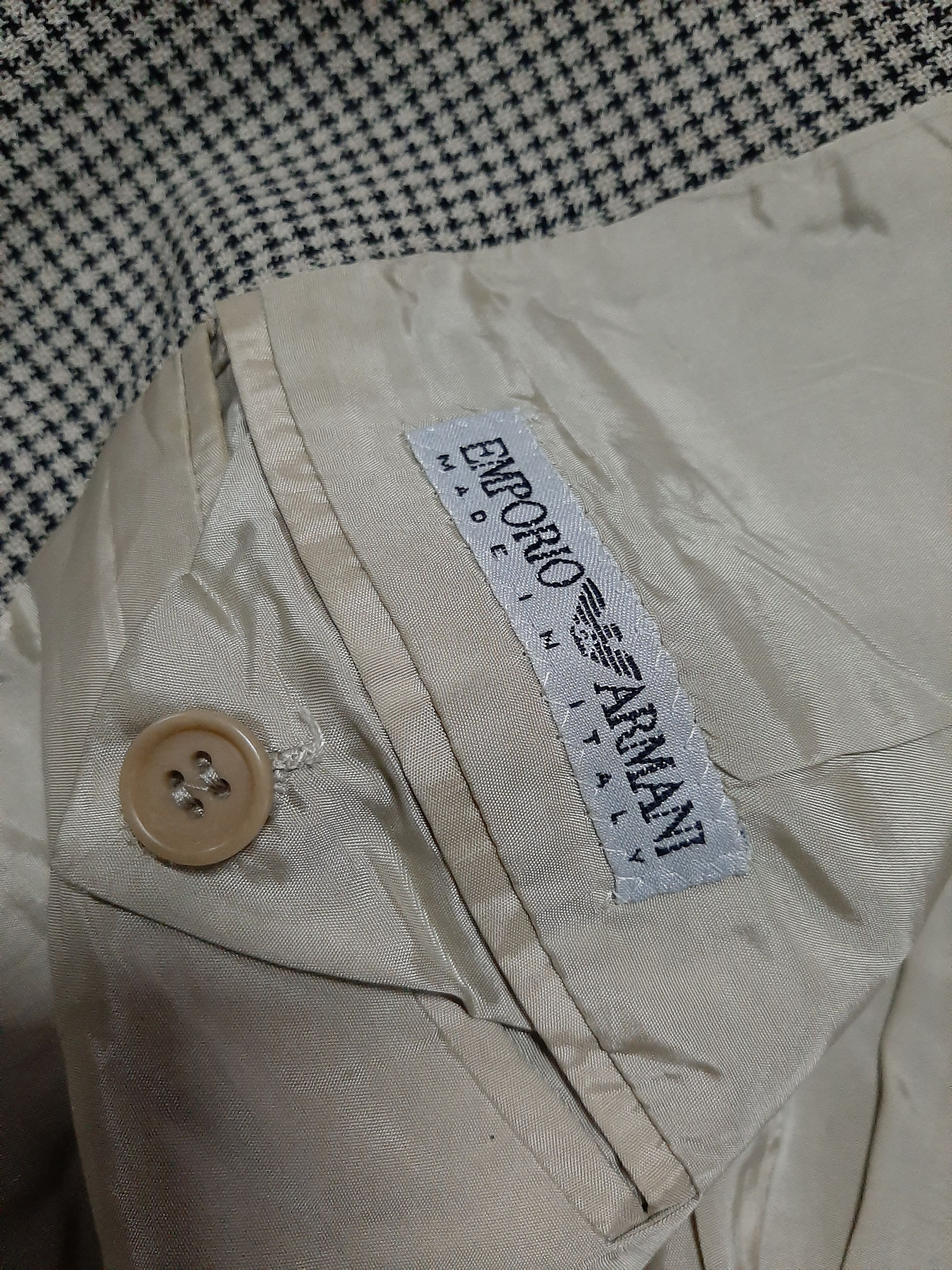 Emporio Armani × Vintage VINTAGE EMPORIO ARMANI SMAL PLAID BLAZER.. Size US XS / EU 42 / 0 - 6 Thumbnail