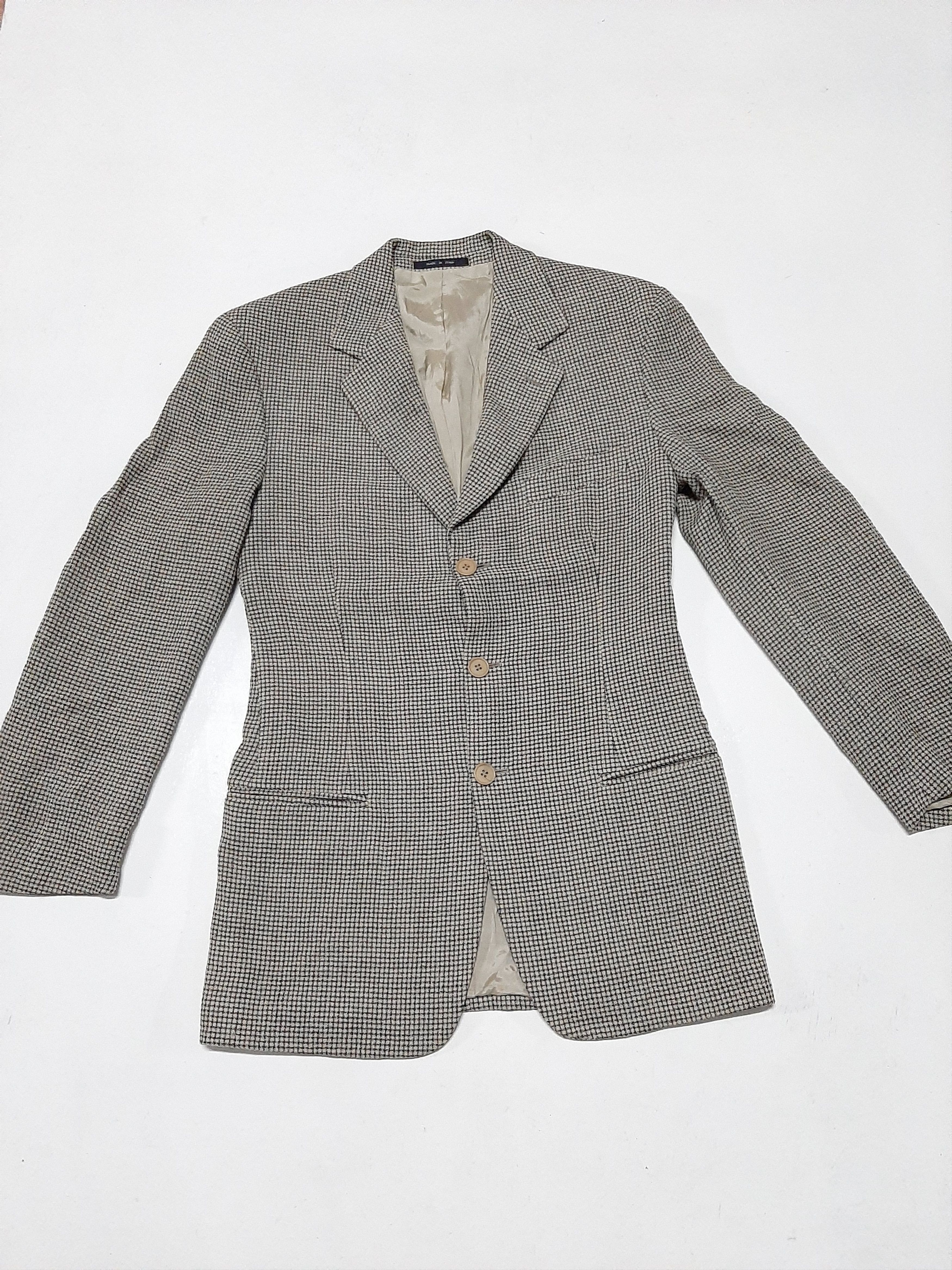 Emporio Armani × Vintage VINTAGE EMPORIO ARMANI SMAL PLAID BLAZER.. Size US XS / EU 42 / 0 - 1 Thumbnail