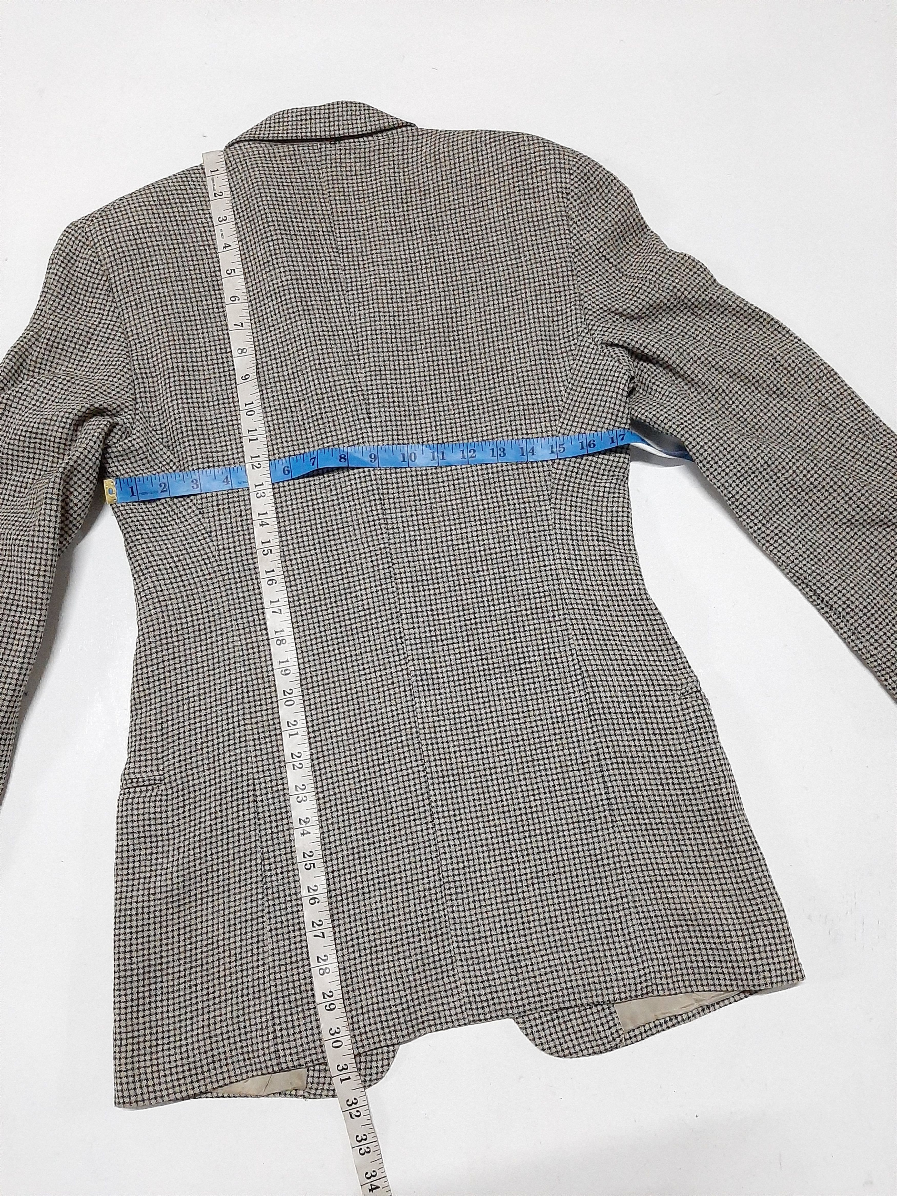 Emporio Armani × Vintage VINTAGE EMPORIO ARMANI SMAL PLAID BLAZER.. Size US XS / EU 42 / 0 - 3 Thumbnail