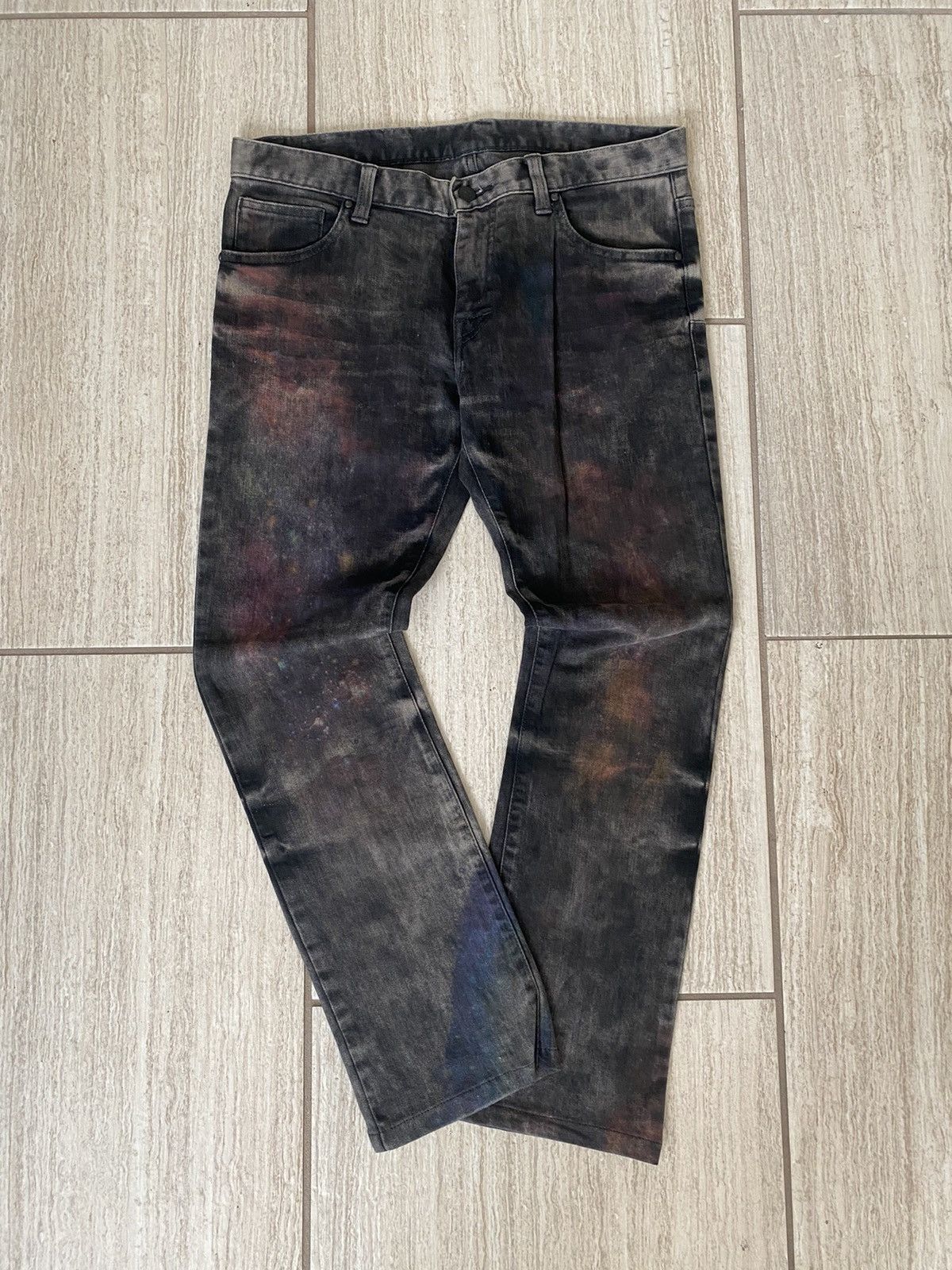 image of Tornado Mart Japan Tornado Mart Dyed Denim Jeans in Black Mix, Men's (Size 34)