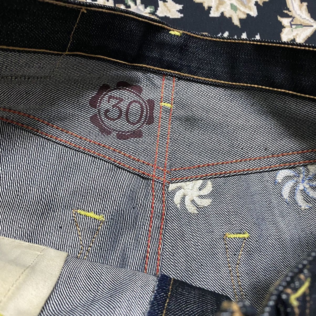 Dragonfly Sugoi Japan Tattoo Denim Embroidery Jeans Sumo Size US 30 / EU 46 - 15 Thumbnail