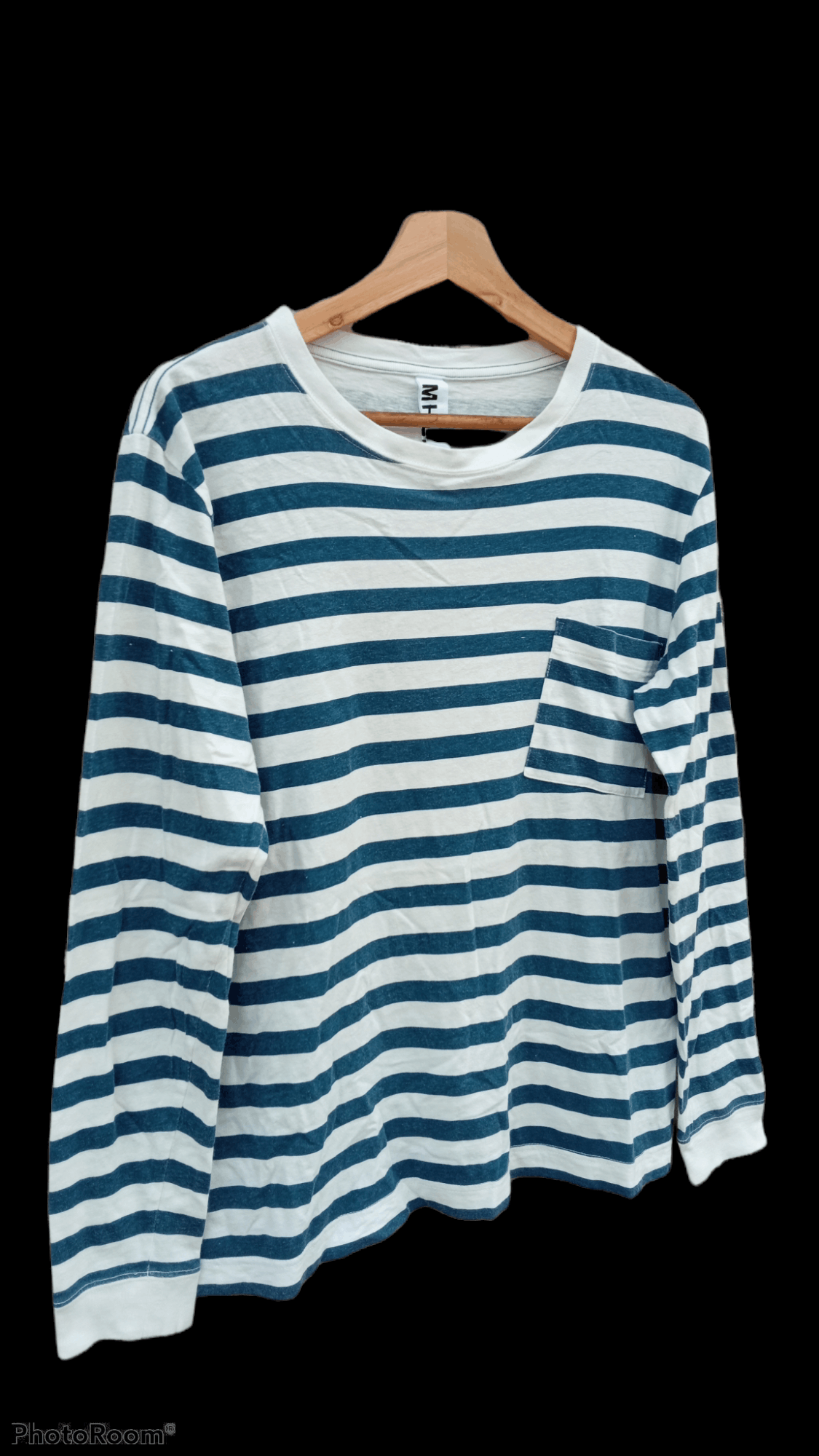 Margaret Howell 🔥🔥MHL Margaret Howell Striped Border LS T-Shirt Size US M / EU 48-50 / 2 - 2 Thumbnail