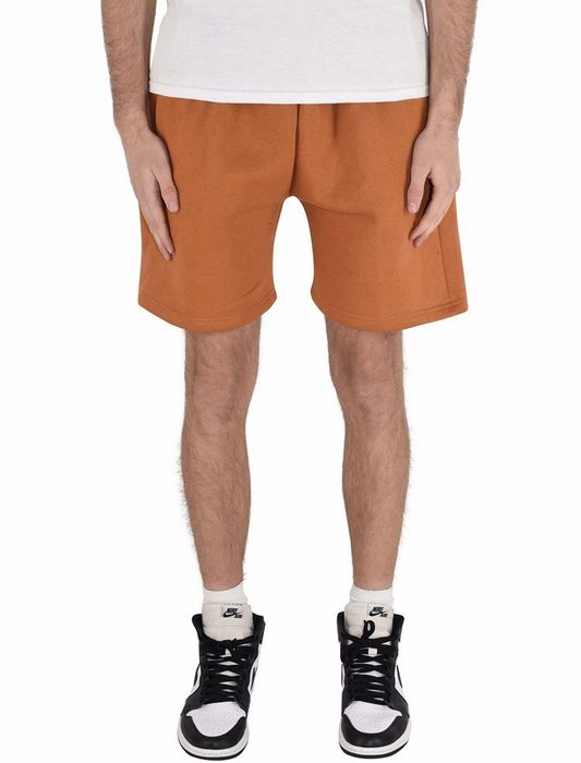 Fleece Sweat Shorts-Burnt Orange