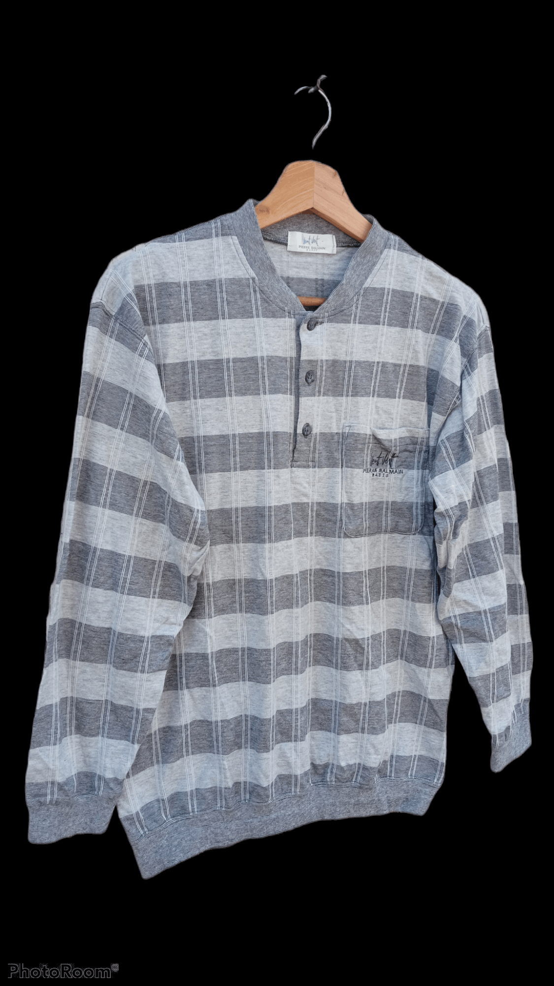 Pierre Balmain × Vintage 🔥🔥Vintage Pierre Balmain Plaid Sweatshirt Size US M / EU 48-50 / 2 - 2 Thumbnail