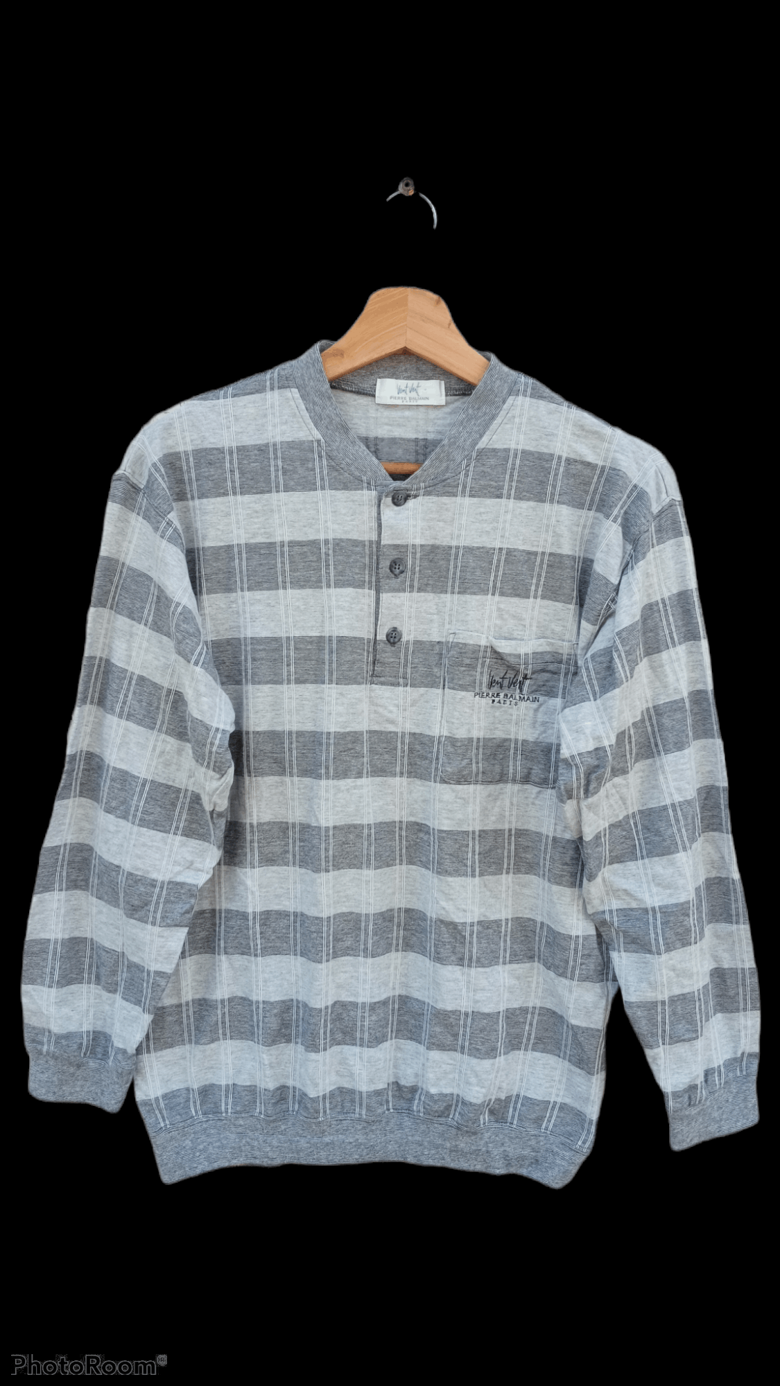 Pierre Balmain × Vintage 🔥🔥Vintage Pierre Balmain Plaid Sweatshirt Size US M / EU 48-50 / 2 - 1 Thumbnail