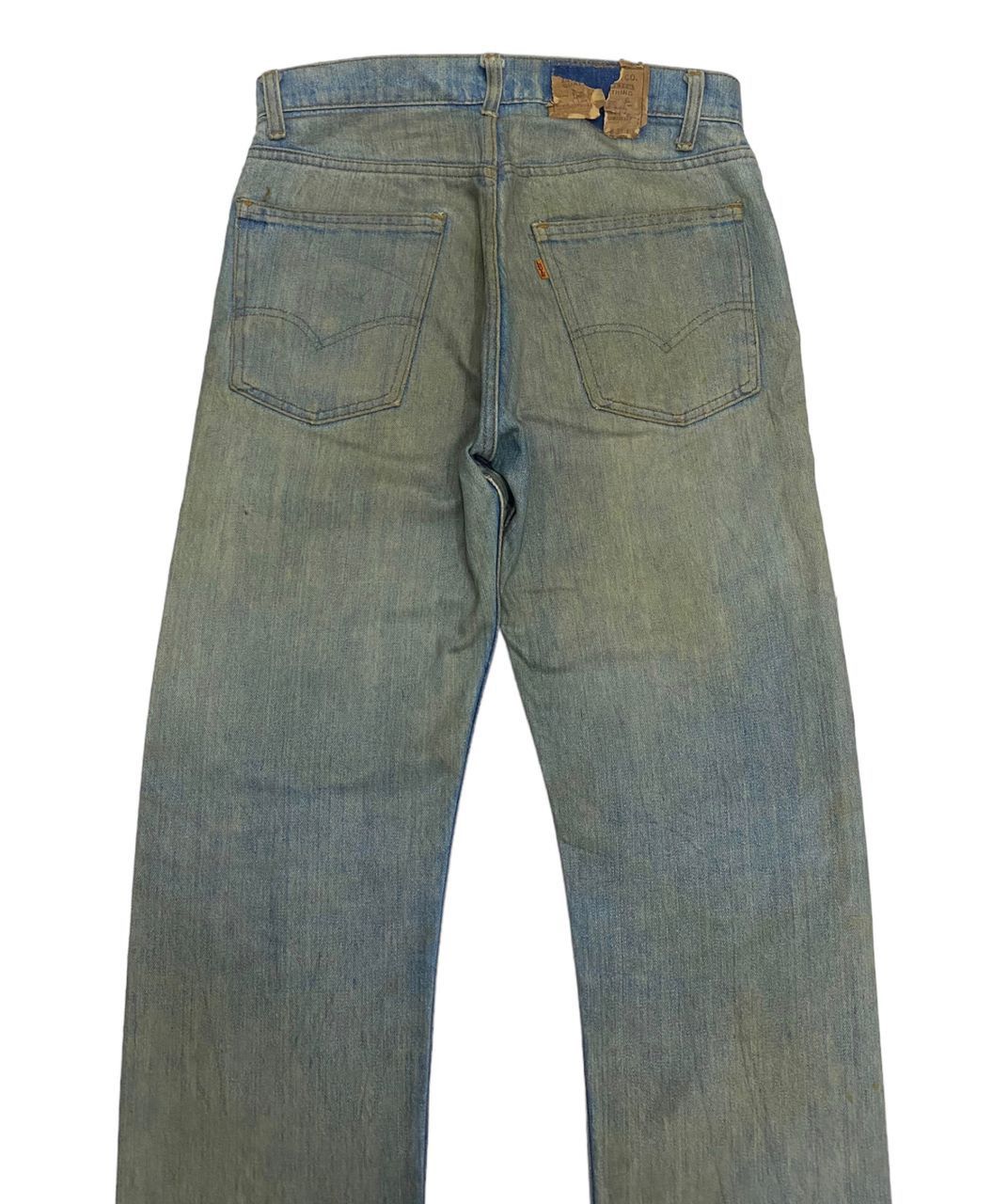 Levi's 🔥LEVIS 505 ORANGE TAB BUTTON #8 70s DISTRESSED DENIM PANTS Size US 31 - 4 Thumbnail
