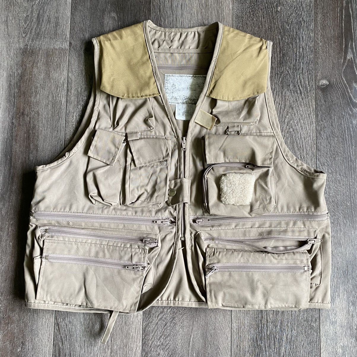 Vintage Vintage 00s Military Beige Utility Safari Multi Pocket Vest Size US L / EU 52-54 / 3 - 1 Thumbnail