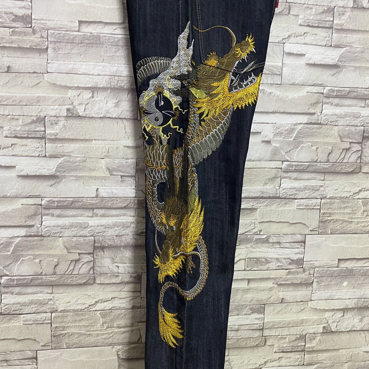 Dragonfly Sugoi Japan Tattoo Denim Embroidery Jeans Dragon fly Size US 30 / EU 46 - 17 Thumbnail