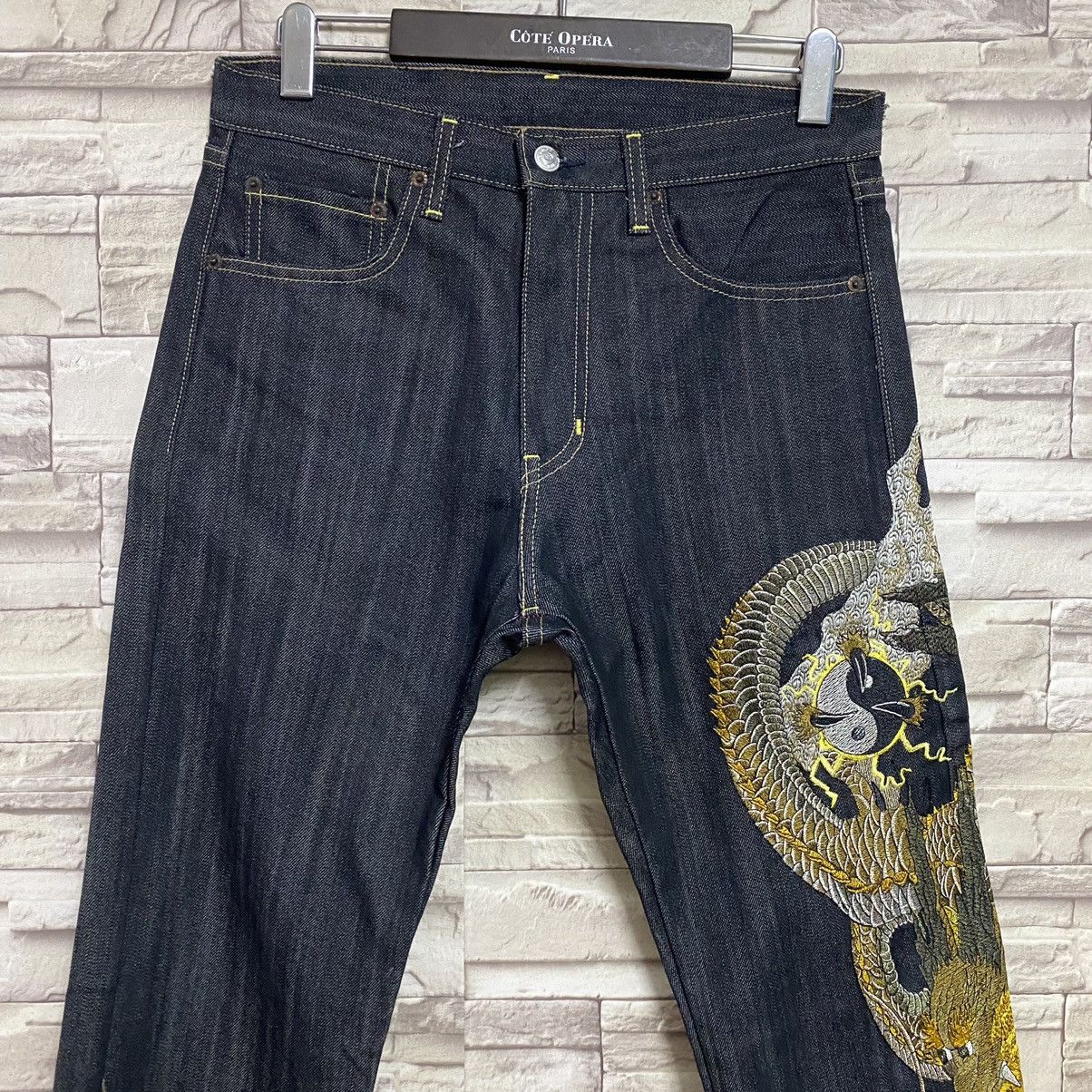 Dragonfly Sugoi Japan Tattoo Denim Embroidery Jeans Dragon fly Size US 30 / EU 46 - 6 Thumbnail
