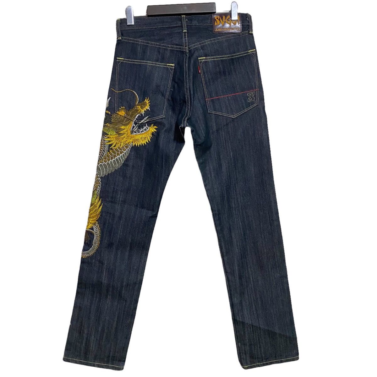 Dragonfly Sugoi Japan Tattoo Denim Embroidery Jeans Dragon fly Size US 30 / EU 46 - 2 Thumbnail