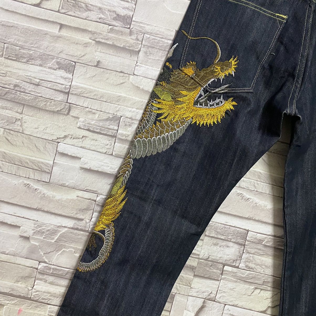 Dragonfly Sugoi Japan Tattoo Denim Embroidery Jeans Dragon fly Size US 30 / EU 46 - 14 Thumbnail