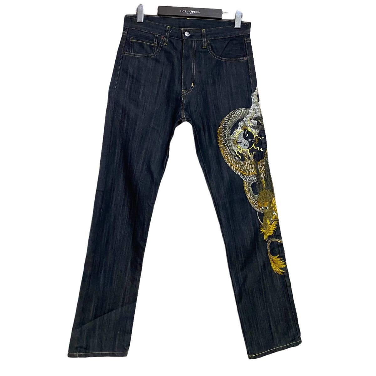 Dragonfly Sugoi Japan Tattoo Denim Embroidery Jeans Dragon fly Size US 30 / EU 46 - 3 Thumbnail