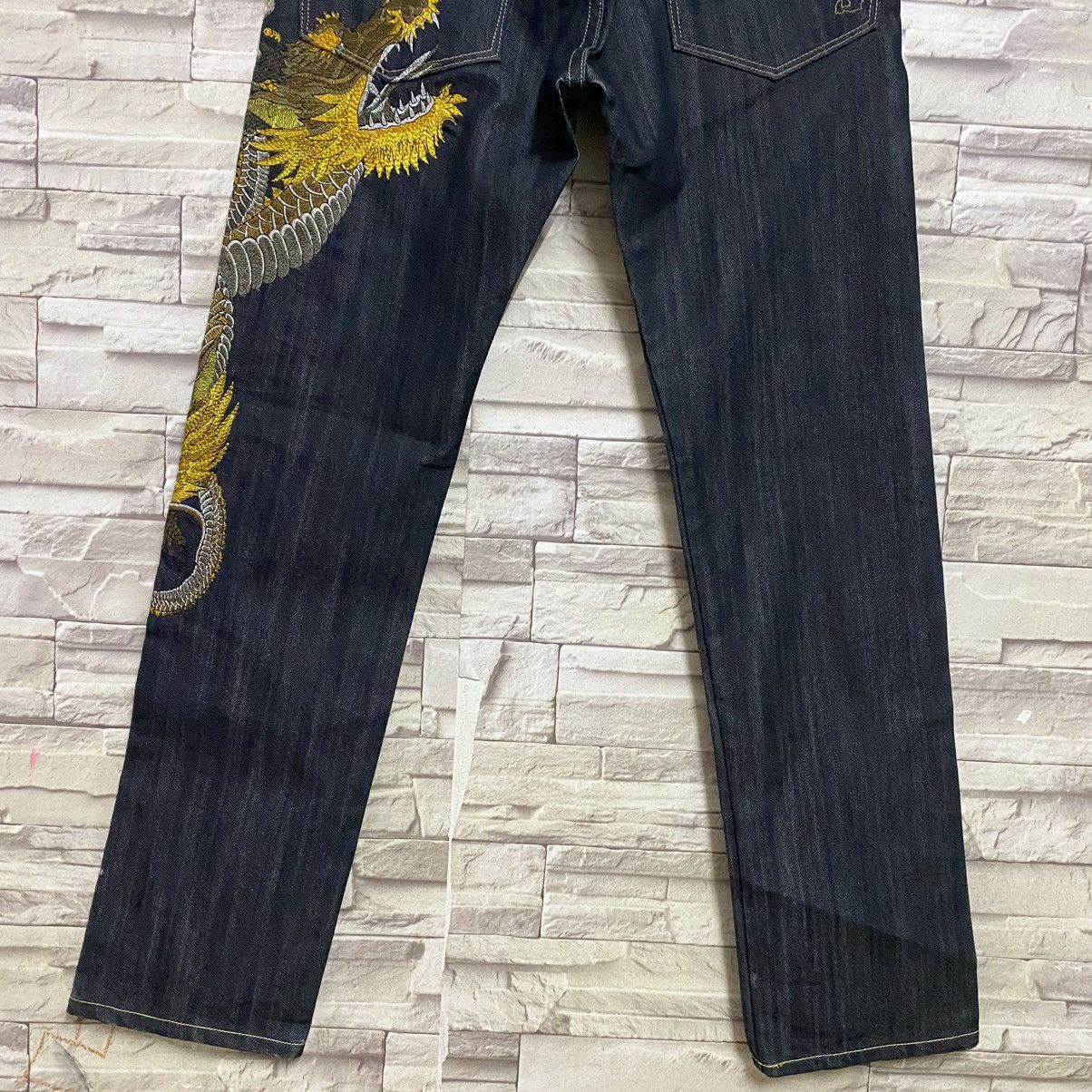 Dragonfly Sugoi Japan Tattoo Denim Embroidery Jeans Dragon fly Size US 30 / EU 46 - 13 Thumbnail