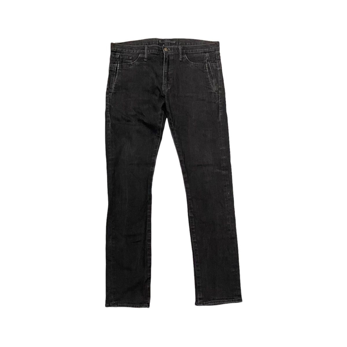 image of Miharayasuhiro Slim Fit Denim Pants in Black, Men's (Size 34)